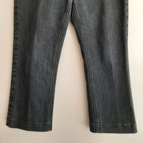 GASOLINE Straight Leg Crop Jeans Mid-Rise Blue Denim Sz 16 - Picture 4 of 9